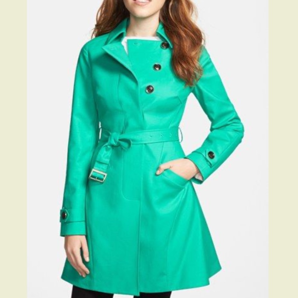 Ted Baker Vibrant Green Meeliye Trench Coat